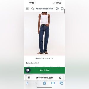 Abercrombie & Fitch Dark Wash Women Jeans